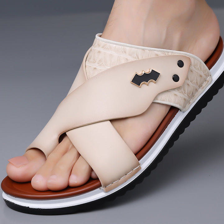 Rivello Leather Slides