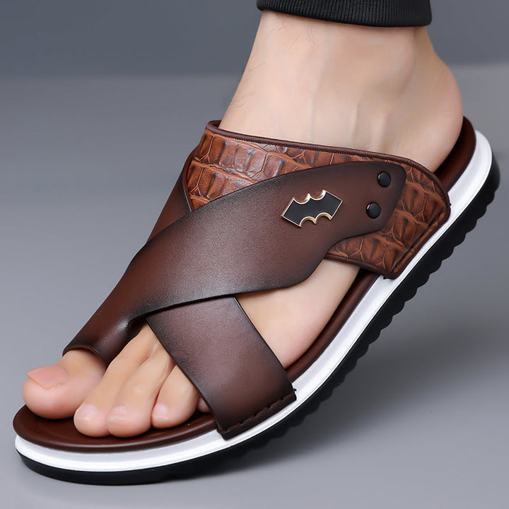 Rivello Leather Slides