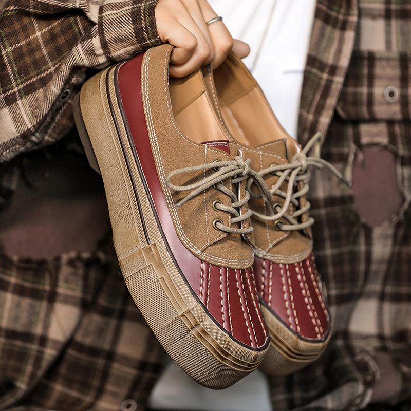 Porto Leather Platform Sneakers