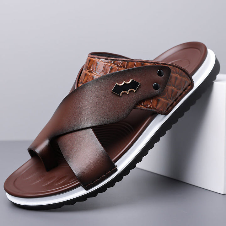 Rivello Leather Slides