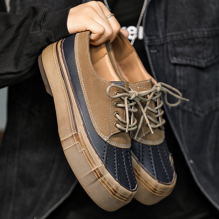 Porto Leather Platform Sneakers