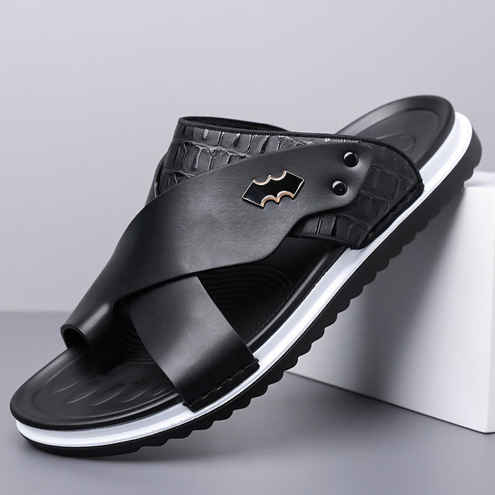 Rivello Leather Slides