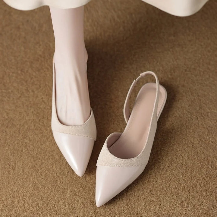 Cina Leather Slingbacks