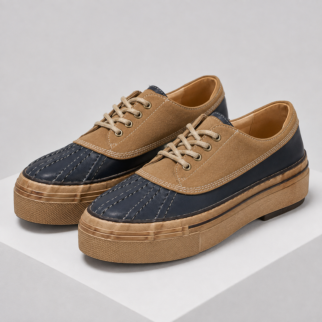 Porto Leather Platform Sneakers