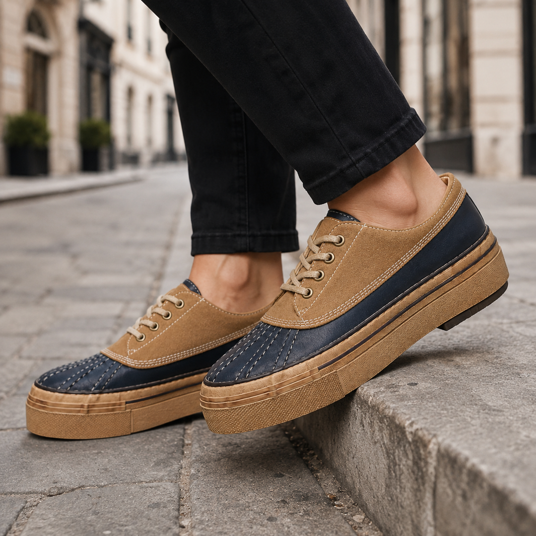 Porto Leather Platform Sneakers